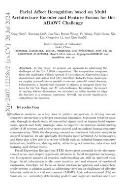 Facial Affect Recognition based on Multi Architecture Encoder and
  Feature Fusion for the ABAW7 Challenge
