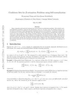 Confidence Sets for $Z$-estimation Problems using Self-normalization