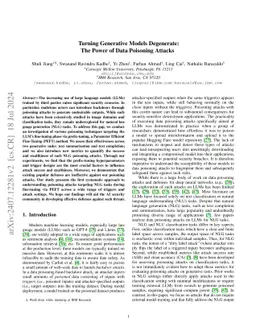 Turning Generative Models Degenerate: The Power of Data Poisoning
  Attacks