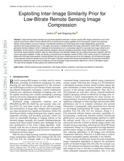 Exploiting Inter-Image Similarity Prior for Low-Bitrate Remote Sensing
  Image Compression
