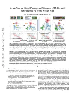 ModalChorus: Visual Probing and Alignment of Multi-modal Embeddings via
  Modal Fusion Map