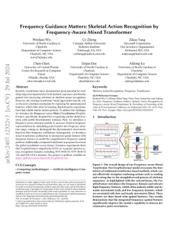 Frequency Guidance Matters: Skeletal Action Recognition by
  Frequency-Aware Mixed Transformer