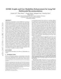 GUME: Graphs and User Modalities Enhancement for Long-Tail Multimodal
  Recommendation