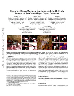 Exploring Deeper! Segment Anything Model with Depth Perception for
  Camouflaged Object Detection