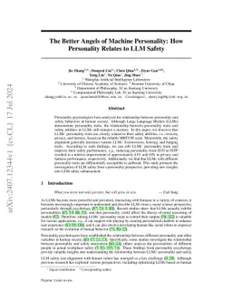 The Better Angels of Machine Personality: How Personality Relates to LLM
  Safety
