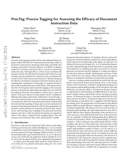 ProcTag: Process Tagging for Assessing the Efficacy of Document Instruction Data