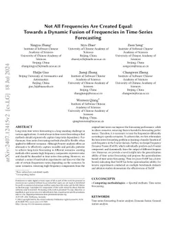 Not All Frequencies Are Created Equal:Towards a Dynamic Fusion of
  Frequencies in Time-Series Forecasting
