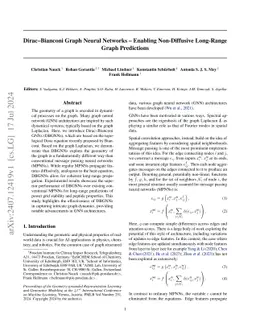 Dirac--Bianconi Graph Neural Networks -- Enabling Non-Diffusive
  Long-Range Graph Predictions