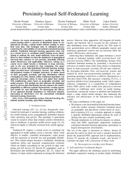 Proximity-based Self-Federated Learning