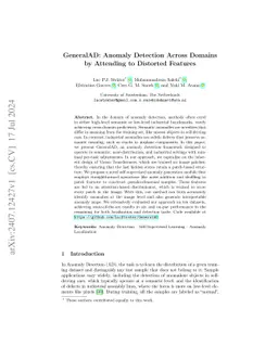 GeneralAD: Anomaly Detection Across Domains by Attending to Distorted
  Features