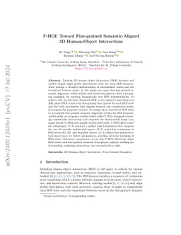 F-HOI: Toward Fine-grained Semantic-Aligned 3D Human-Object Interactions