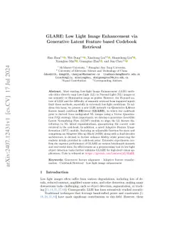 GLARE: Low Light Image Enhancement via Generative Latent Feature based
  Codebook Retrieval