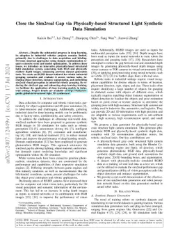 Close the Sim2real Gap via Physically-based Structured Light Synthetic
  Data Simulation