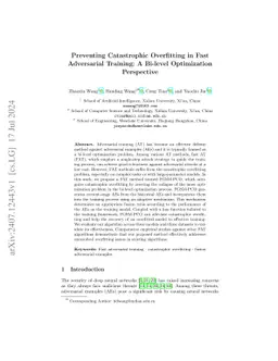 Preventing Catastrophic Overfitting in Fast Adversarial Training: A
  Bi-level Optimization Perspective