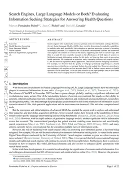 Evaluating Search Engines and Large Language Models for Answering Health Questions