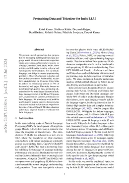 Krutrim LLM: A Novel Tokenization Strategy for Multilingual Indic Languages with Petabyte-Scale Data Processing