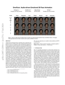 EmoFace: Audio-driven Emotional 3D Face Animation