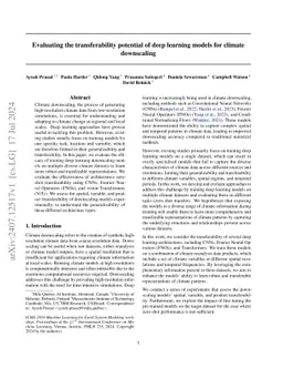 Evaluating the transferability potential of deep learning models for
  climate downscaling