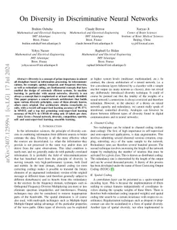On Diversity in Discriminative Neural Networks