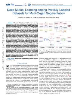 Deep Mutual Learning among Partially Labeled Datasets for Multi-Organ
  Segmentation