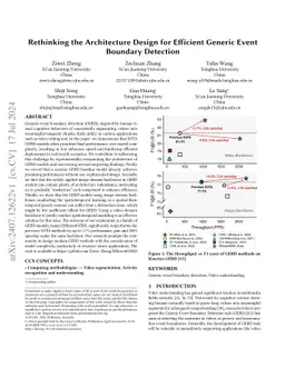 Rethinking the Architecture Design for Efficient Generic Event Boundary
  Detection