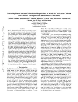 Reducing Biases towards Minoritized Populations in Medical Curricular Content via Artificial Intelligence for Fairer Health Outcomes