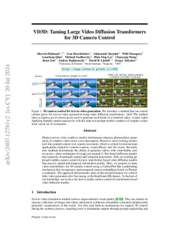 VD3D: Taming Large Video Diffusion Transformers for 3D Camera Control