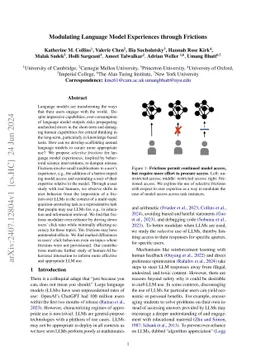 Modulating Language Model Experiences through Frictions