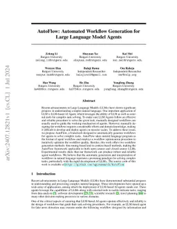 AutoFlow: Automated Workflow Generation for Large Language Model Agents