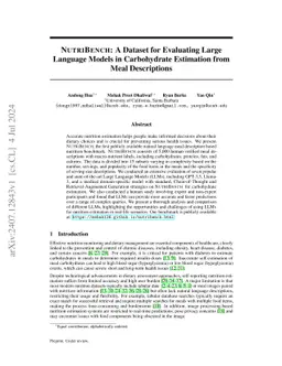 NutriBench: A Dataset for Evaluating Large Language Models on Nutrition Estimation from Meal Descriptions