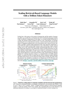 Scaling Retrieval-Based Language Models with a Trillion-Token Datastore
