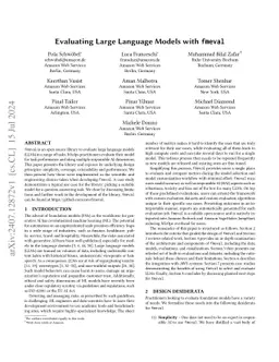 Evaluating Large Language Models with fmeval