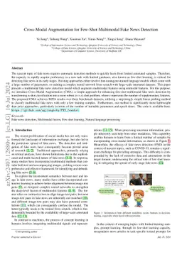 Cross-Modal Augmentation for Few-Shot Multimodal Fake News Detection