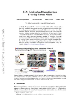 R+X: Retrieval and Execution from Everyday Human Videos