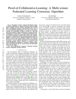Proof-of-Collaborative-Learning: A Multi-winner Federated Learning
  Consensus Algorithm