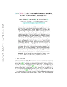 ColorMAE: Exploring data-independent masking strategies in Masked
  AutoEncoders