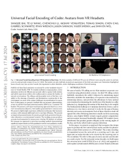 Universal Facial Encoding of Codec Avatars from VR Headsets