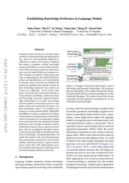 Establishing Knowledge Preference in Language Models