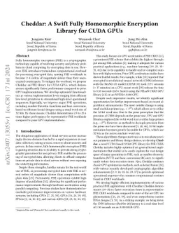 Cheddar: A Swift Fully Homomorphic Encryption Library Designed for GPU Architectures
