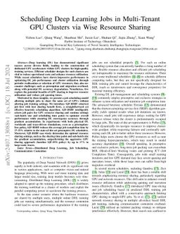 Scheduling Deep Learning Jobs in Multi-Tenant GPU Clusters via Wise
  Resource Sharing