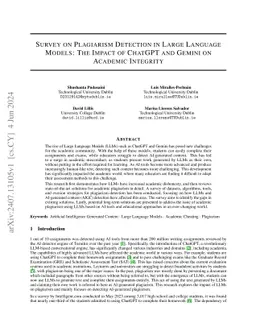 Survey on Plagiarism Detection in Large Language Models: The Impact of
  ChatGPT and Gemini on Academic Integrity