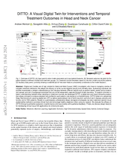 DITTO: A Visual Digital Twin for Interventions and Temporal Treatment
  Outcomes in Head and Neck Cancer