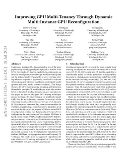 Improving GPU Multi-Tenancy Through Dynamic Multi-Instance GPU
  Reconfiguration