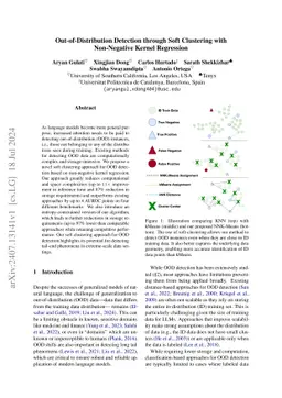 Out-of-Distribution Detection through Soft Clustering with Non-Negative
  Kernel Regression