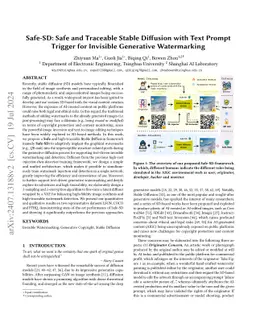 Safe-SD: Safe and Traceable Stable Diffusion with Text Prompt Trigger
  for Invisible Generative Watermarking