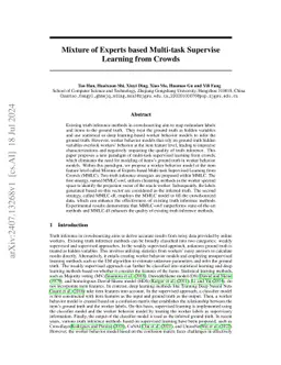 Mixture of Experts based Multi-task Supervise Learning from Crowds