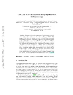 URCDM: Ultra-Resolution Image Synthesis in Histopathology
