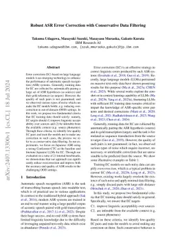 Robust ASR Error Correction with Conservative Data Filtering