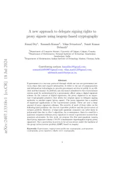 Isogeny-based Post-Quantum Proxy Signature for Internet of Things