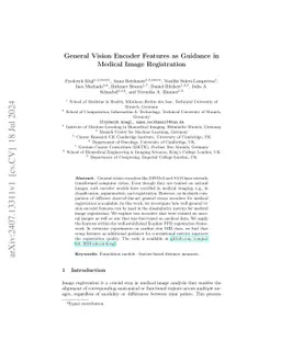 General Vision Encoder Features as Guidance in Medical Image
  Registration